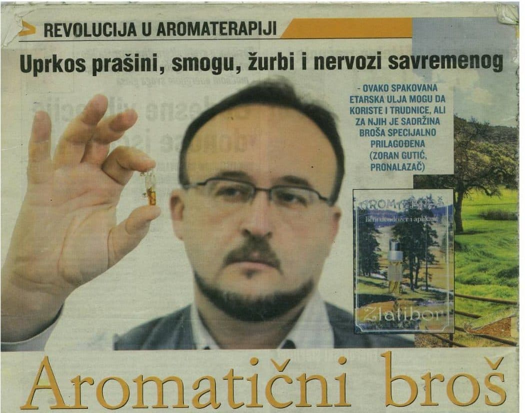 Novinski članak: „Aromatični broš“, časopis Iscelitelj